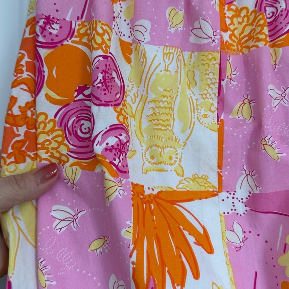 Lilly Pulitzer Patchwork Strapless Dress Size 10 - Picture 8 of 10